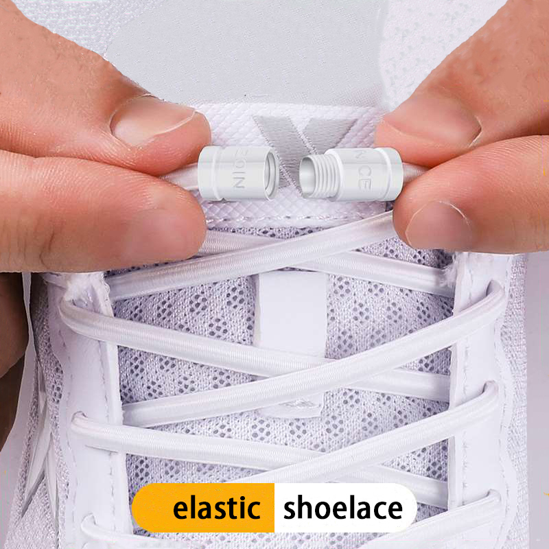 Sneaker Care Accessories - Round Elastic Laces without ties Metal