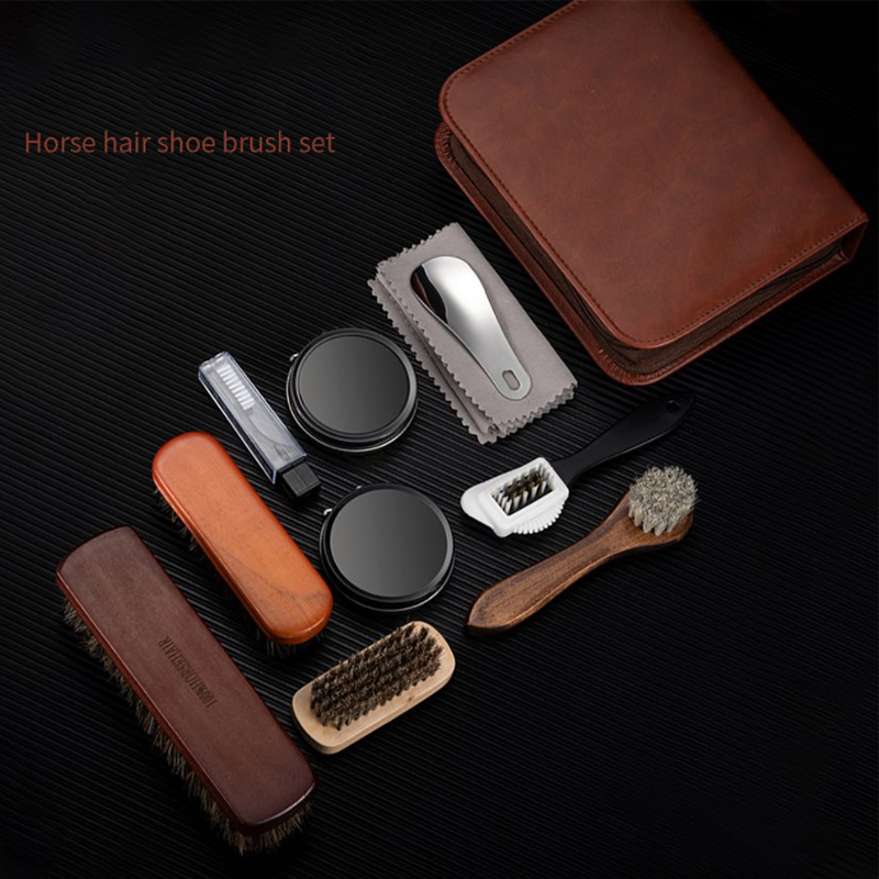 HorseHair Shoe Brush Set Leath - đánh giá và giá Sneaker Care Products