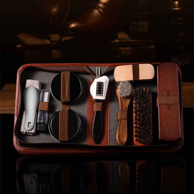 HorseHair Shoe Brush Set Leath - đánh giá và giá Sneaker Care Products