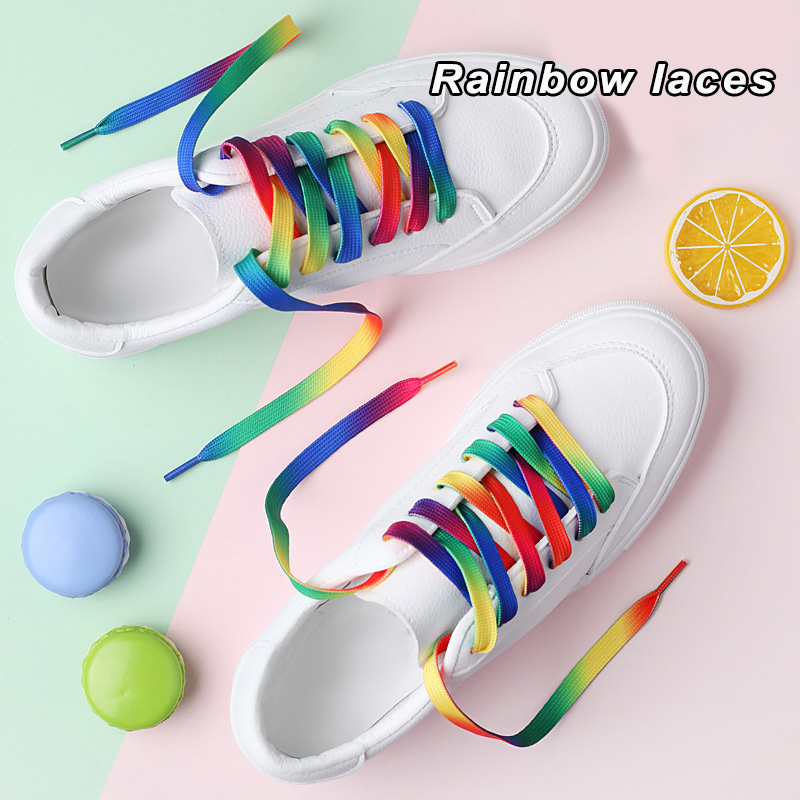 1 Pair Colorful Gradient Shoel - đánh giá và giá Sneaker Care Accessories